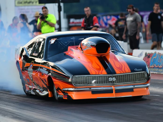 Pro Nitrous competitor Jim Halsey was among the first round winners during the PDRA East Coast Nationals on Saturday night. (Roger Richards Photo)