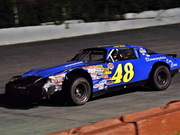 Paul Shull in action in 2019 at Kingsport Speedway. (Chad Fletcher/Auto Focus Photography)