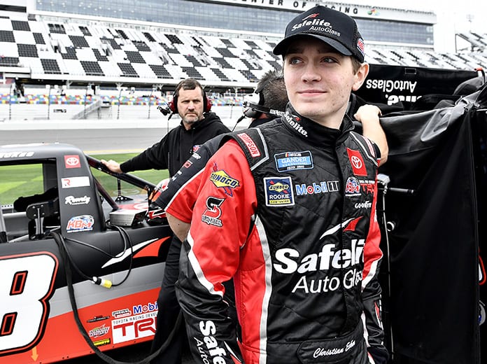 Christian Eckes will start from the pole during Saturday's NASCAR Gander RV & Outdoors Truck Series event at Atlanta Motor Speedway. (Toyota Photo)
