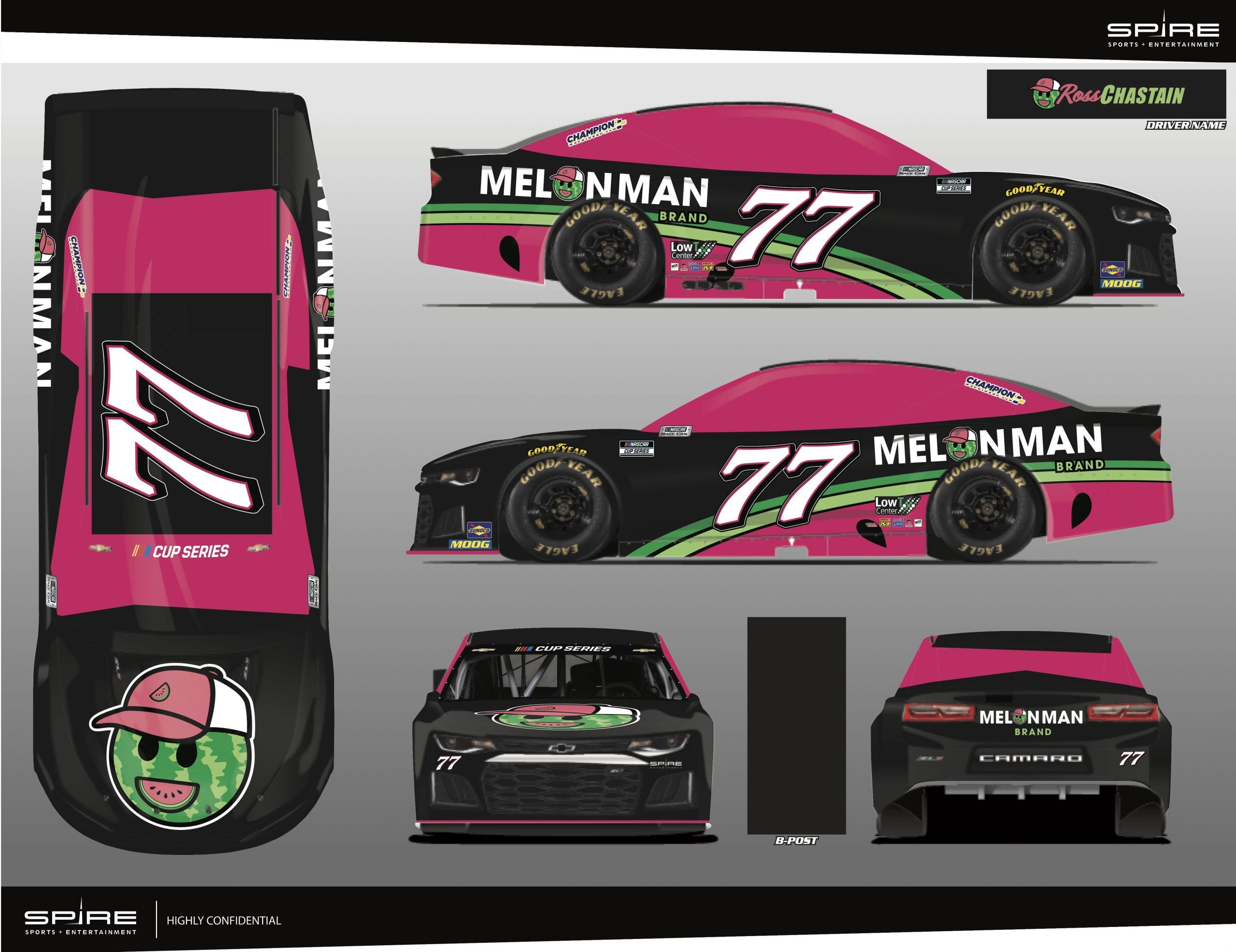 Ross Chastain will drive the No. 77 for Spire Motorsports at Indianapolis Motor Speedway.