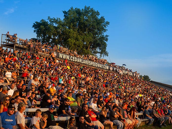 The World of Outlaws will offer race fans attending the upcoming tripleheader event at Cedar Lake Speedway free COVID-19 testing prior to entering the facility. (WoO Photo)