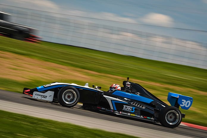 Danial Frost was fastest in Indy Pro 2000 testing Monday at the Mid-Ohio Sports Car Course.