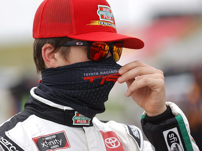 Harrison Burton will start Saturday's NASCAR Xfinity Series Hooters 250 from the pole at Homestead-Miami Speedawy. (Chris Graythen/Getty Images Photo)
