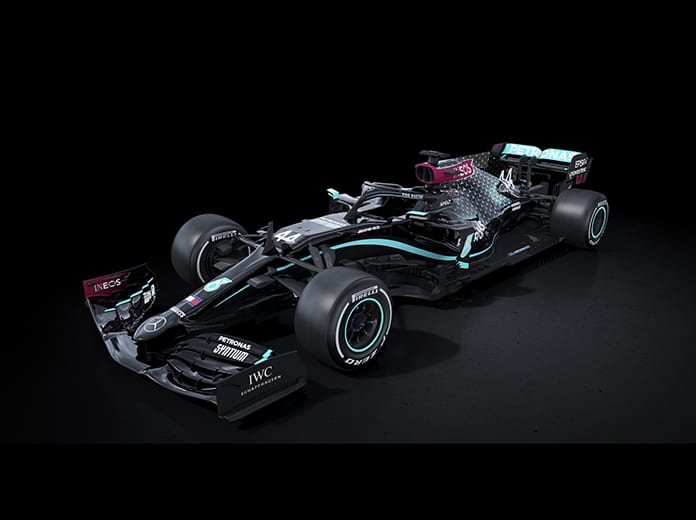 Mercedes will utilize a black livery for the upcoming Formula One season.