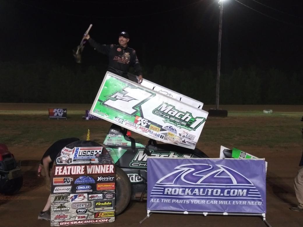 Mark Smith in victory lane at North Alabama Speedway. (USCS photo)