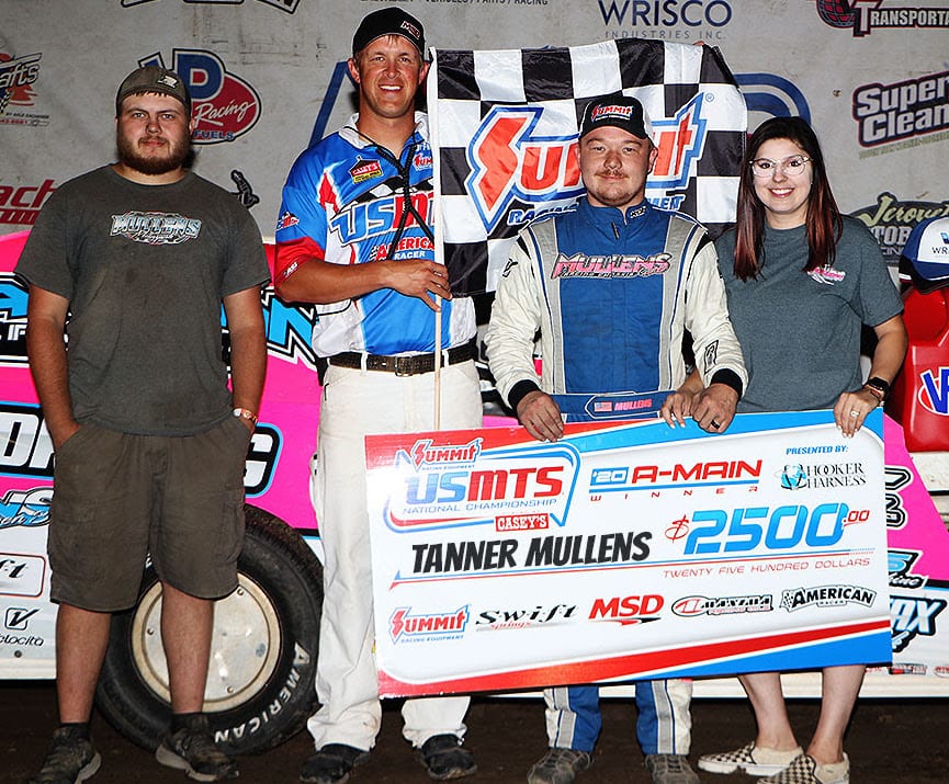 Tanner Mullens in victory lane. (USMTS photo)