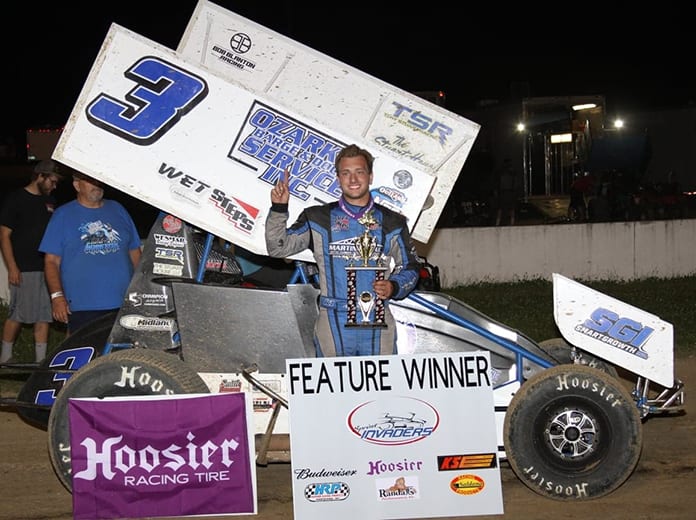 Ayrton Gennetten claimed his first Sprint Invaders win at Randolph County Raceway Sunday night. (MF Photography)
