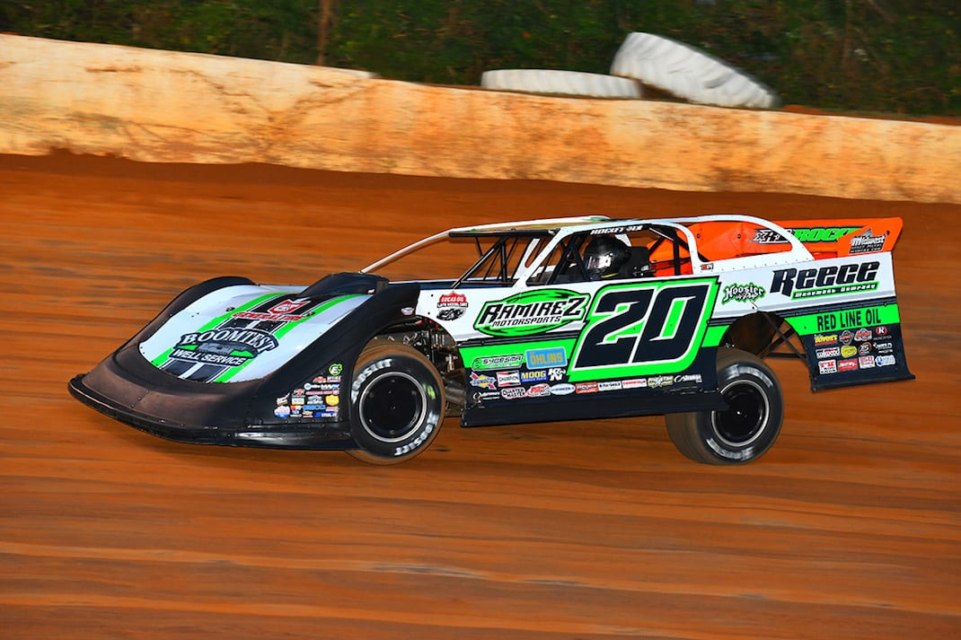 Jimmy Owens, shown at 411 Motor Speedway, earned his fourth straight Lucas Oil Late Model Series victory Saturday at the Talladega Short Track. (Michael Moats photo)