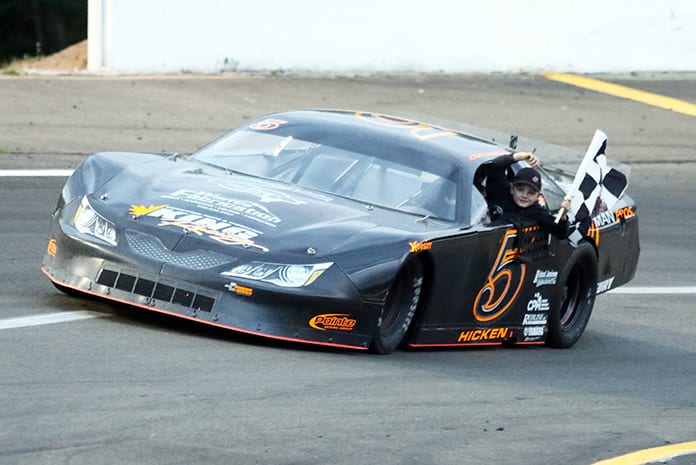 Jonathan Hicken was the winner of the 150-lap pro stock feature Saturday at Petty Int'l Raceway. (Tanya Everett Photo)