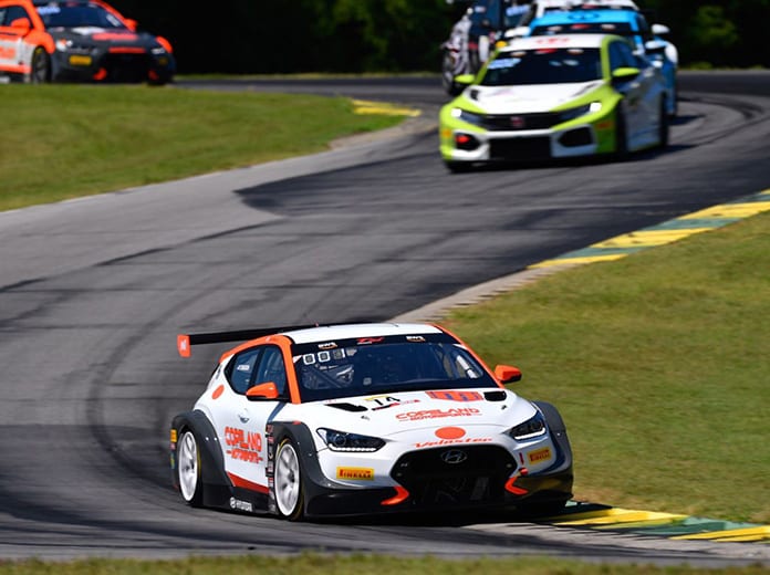 Tyler Maxson raced to another victory in the TC America TCR class on Saturday.