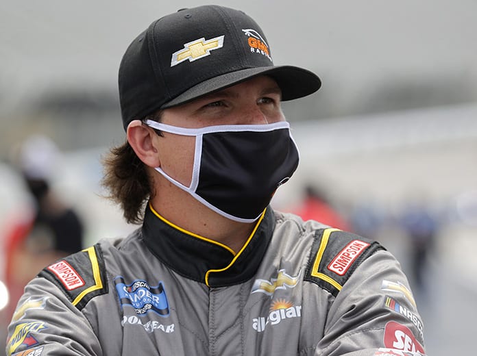 Sheldon Creed will start from the pole for Saturday's NASCAR Gander RV & Outdoors Truck Series race at Texas Motor Speedway. (Chris Graythen/Getty Images Photo)