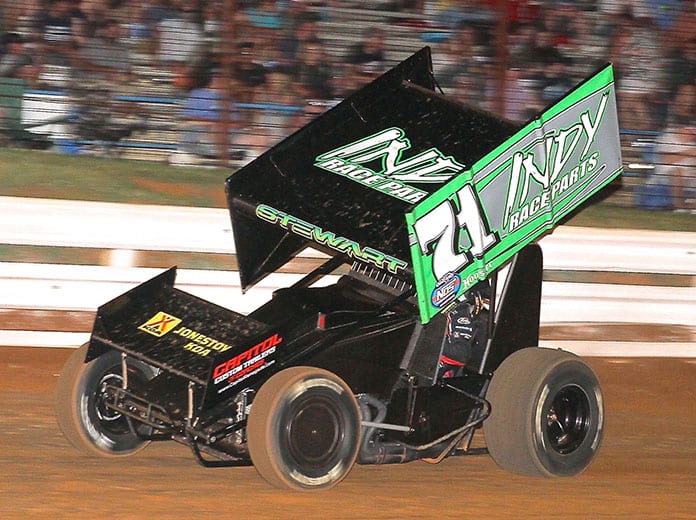 Shane Stewart in action last weekend at Williams Grove Speedway in the Indy Race Parts No. 71. (Dan Demarco Photo)