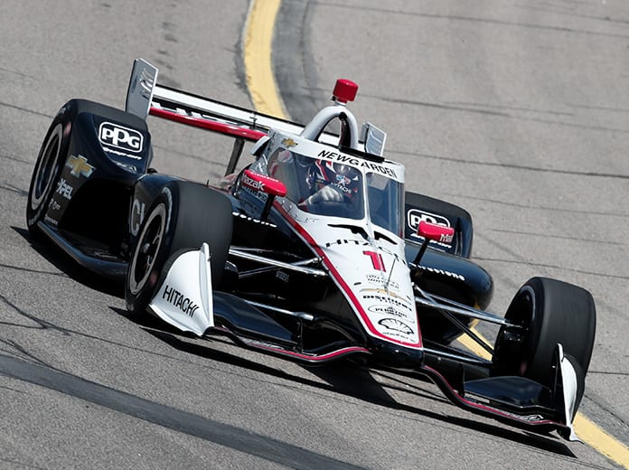 Josef Newgarden was fastest in NTT IndyCar Series practice Saturday at Iowa Speedway. (IndyCar Photo)