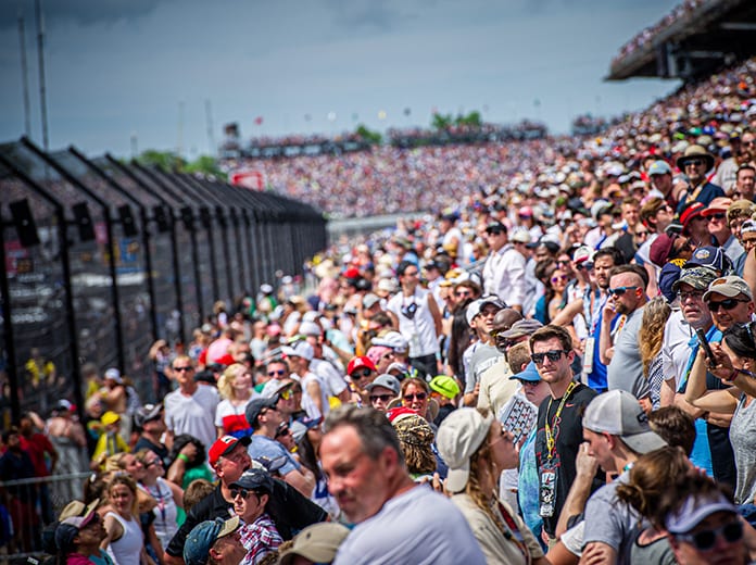 Indianapolis Motor Speedway is expecting to limit capacity for the Indianapolis 500 to 25 percent, with all fans in attendance required to wear face masks. (IMS Photo)