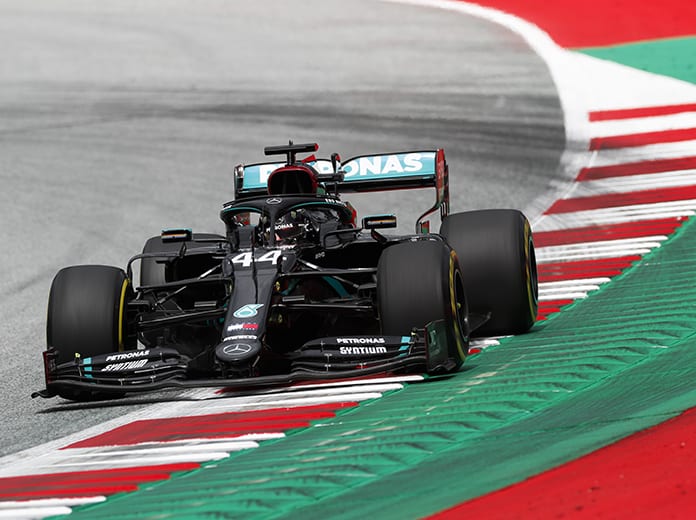 Lewis Hamilton was fastest on the first day of Formula One practice Friday at the Red Bull Ring. (LAT Images Photo)