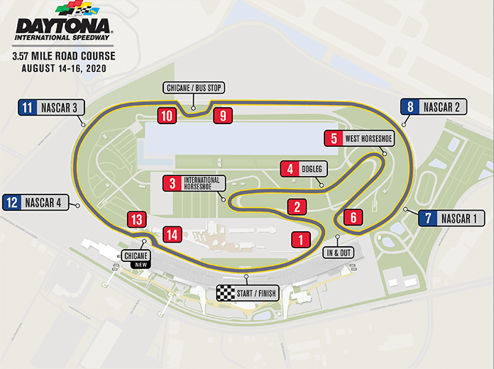 NASCAR has announced the addition of a chicane to the Daytona Road Course in advance of NASCAR's debut on the circuit in August.