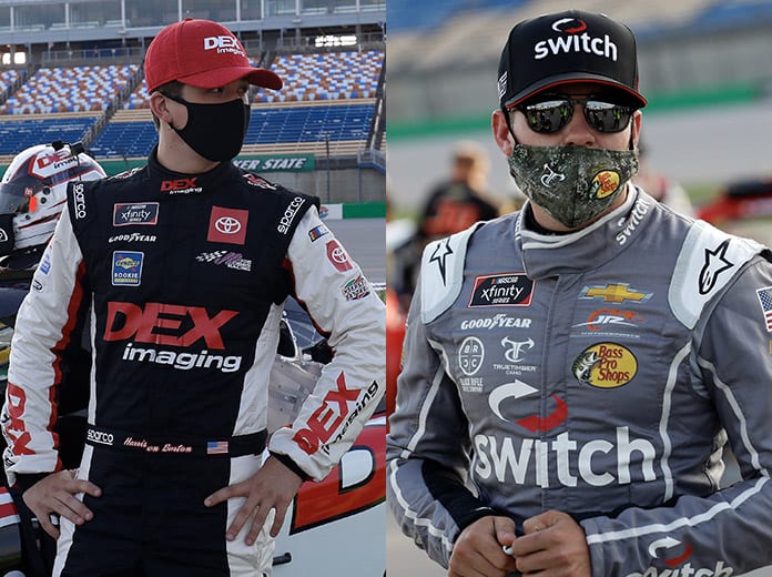 Harrison Burton (left) and Noah Gragson (right) came to blows following an on-track incident Friday at Kentucky Speedway. (HHP Photos)