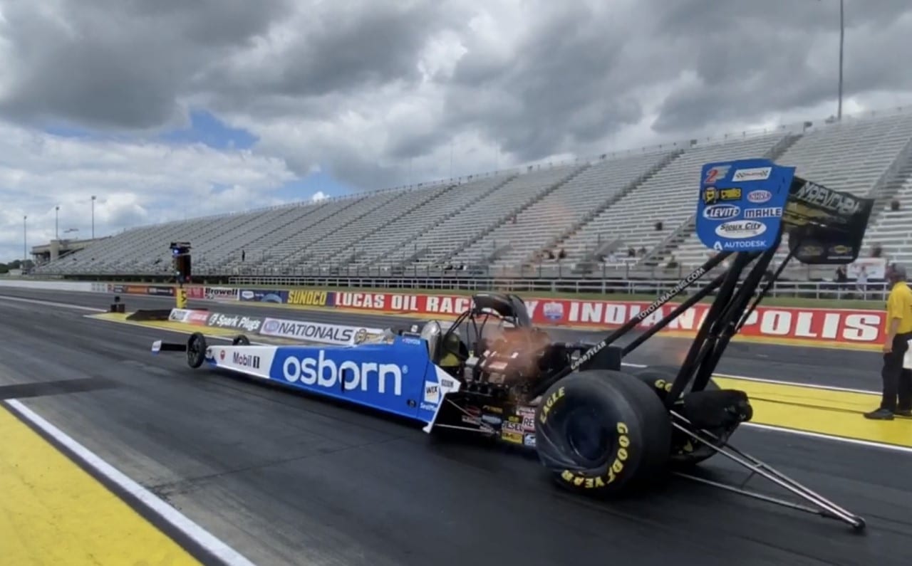Osborn will appear on the Top Fuel dragster of Doug Kalitta this weekend at Lucas Oil Raceway.