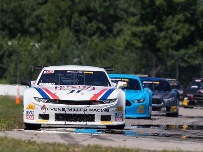 Mike Skeen leads the field during Sunday's Trans-Am Series TA2 class event at Brainerd Int'l Raceway.
