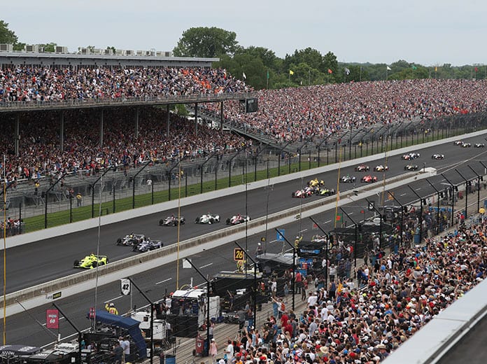 There will be no fans in the grandstands for the 2020 edition of the Indianapolis 500 at Indianapolis Motor Speedway later this month. (IMS Photo)