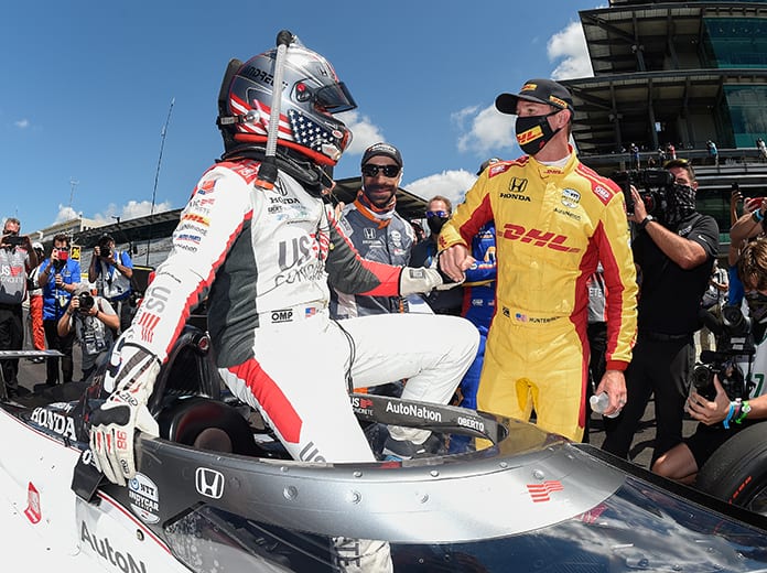 Marco Andretti received a lot of support from the IndyCar paddock following his Indianapolis 500 pole. (IndyCar Photo)