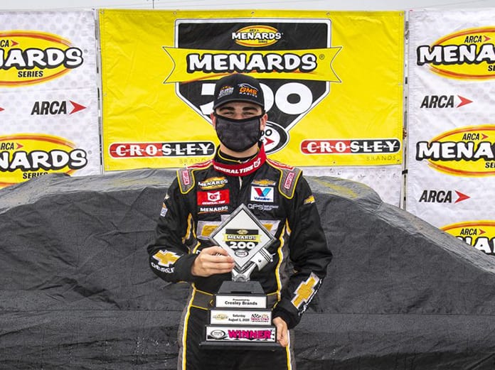 Sam Mayer swept both ARCA Menards Series races at Toledo Speedway following a win on Sunday afternoon. (Nic Antaya/ARCA Racing Photo)