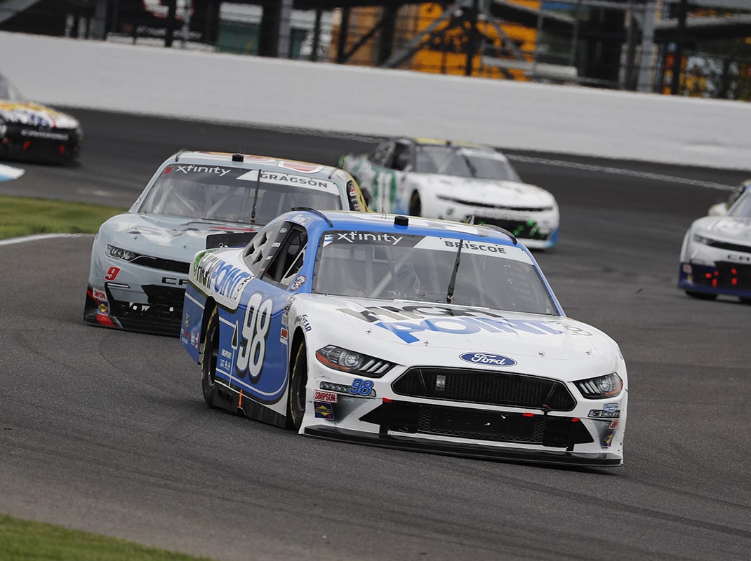 Chase Briscoe has relied on perseverance this year to earn five victories in the NASCAR Xfinity Series this year. (HHP/Andrew Coppley Photo)
