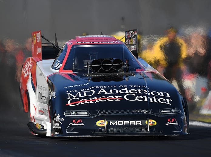 The giving car program, which supports the Don Schumacher Racing Funny Cars of Tommy Johnson Jr. and Jack Beckman, will come to an end at the conclusion of the 2020 season. (NHRA Photo)