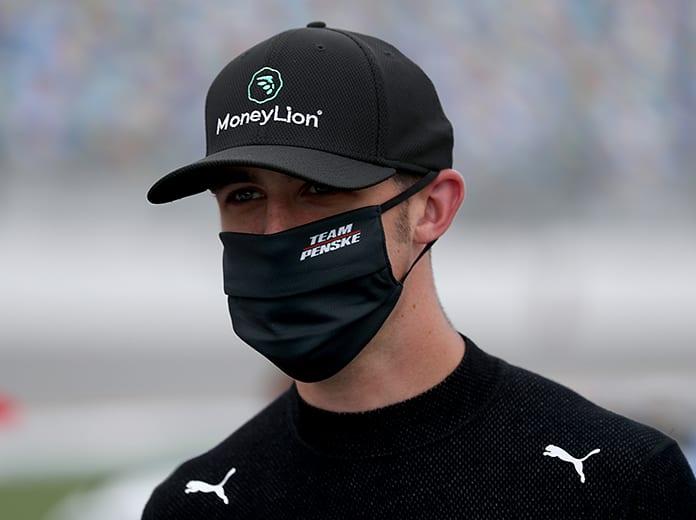 Austin Cindric will lead the NASCAR Xfinity Series field to the green flag Saturday at Dover Int'l Speedway. (Chris Graythen/Getty Images Photo)