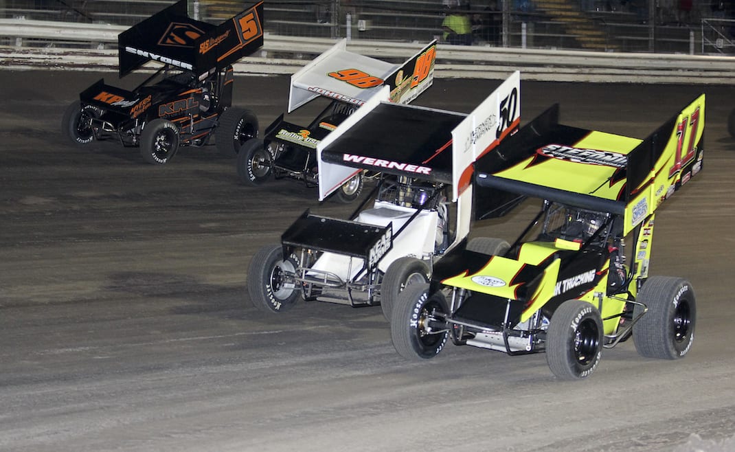 Rain pushed the 305 Sprint Car Nationals to Sunday. (Don Holbrook photo)