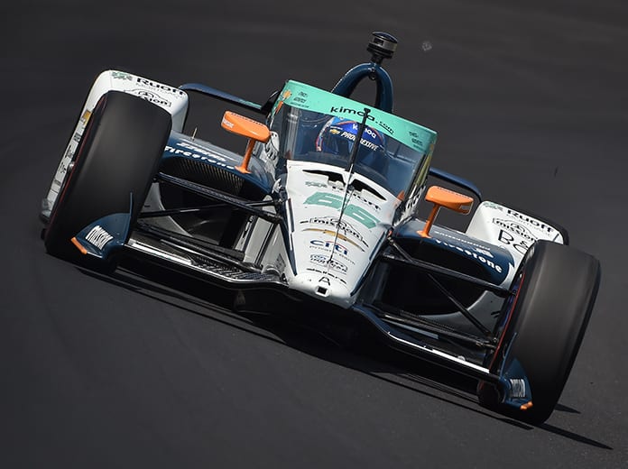 Fernando Alonso was the first driver to crash during Indianapolis 500 practice on Thursday. (IndyCar Photo)