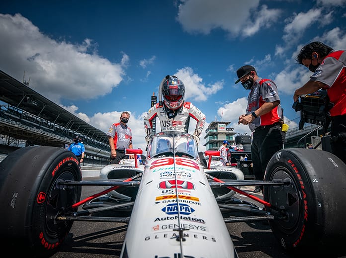 Marco Andretti led an Andretti Autosport qualifying sweep of the first four positions on day one of Indianapolis 500 qualifying. (IndyCar Photo)