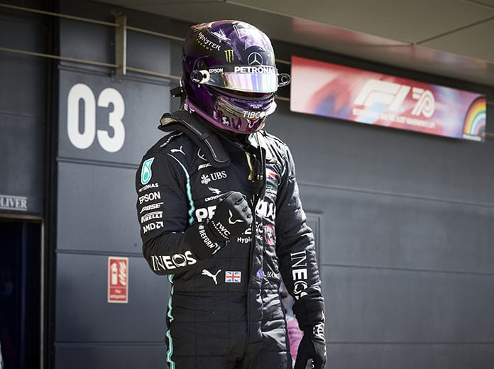 Lewis Hamilton claimed the pole for the British Grand Prix on Saturday at the Silverstone Circuit. (Steve Etherington Photo)