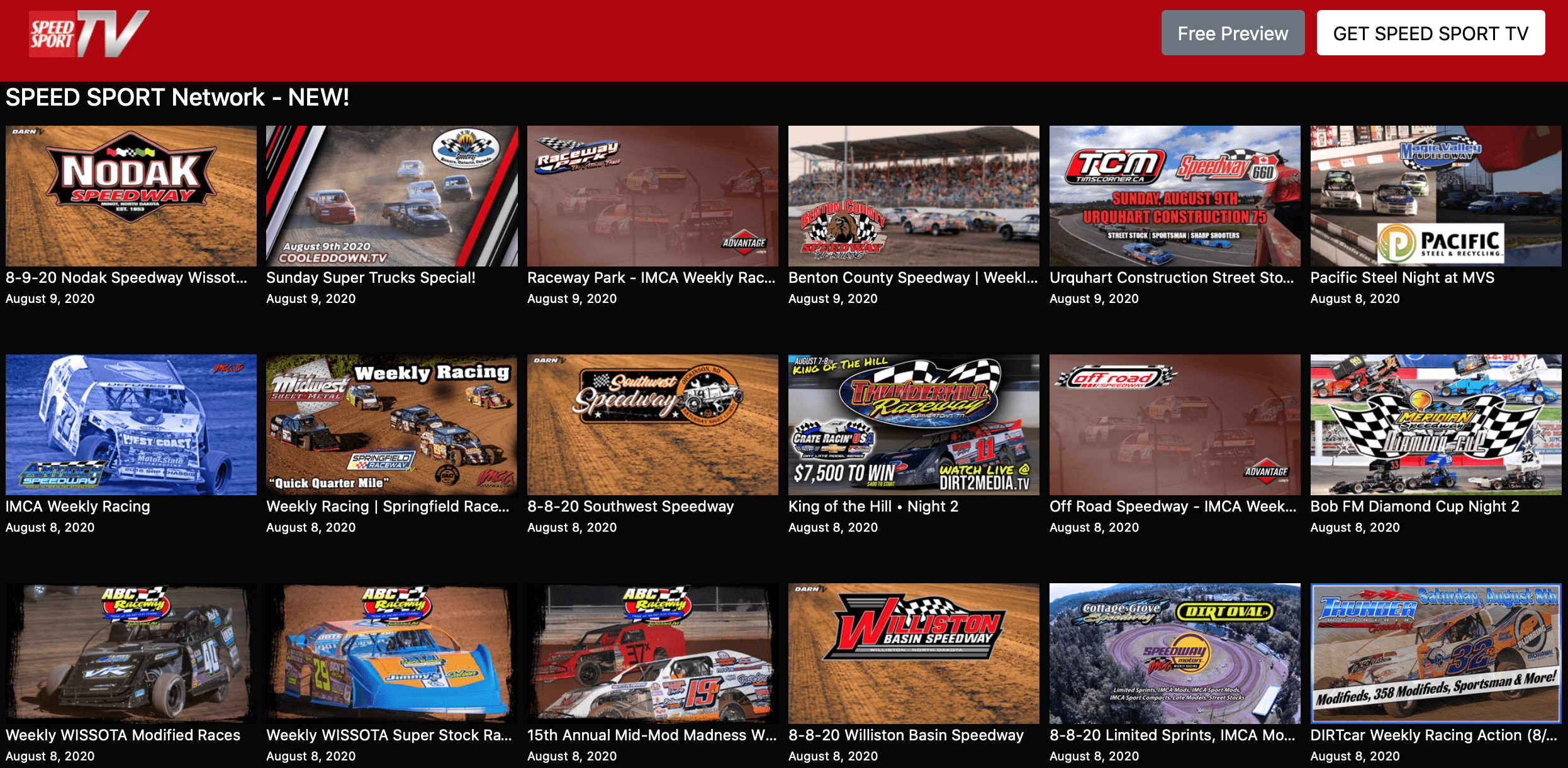 Check out all the new on demand races available on SPEEDSPORT.TV today!