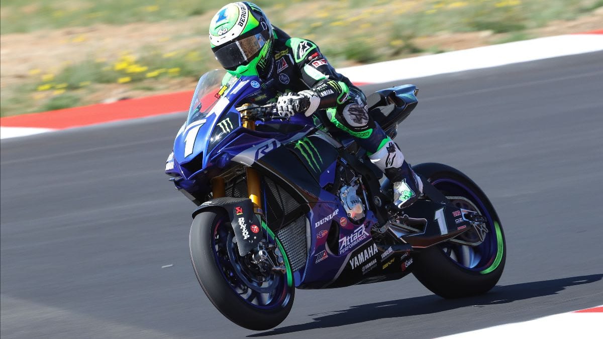 Monster Energy Attack Performance Yamaha's Cameron Beaubier was the fastest of the fast on the opening day of HONOS Superbike qualifying at the Ridge Motorsports Park. (Brian J. Nelson Photo)