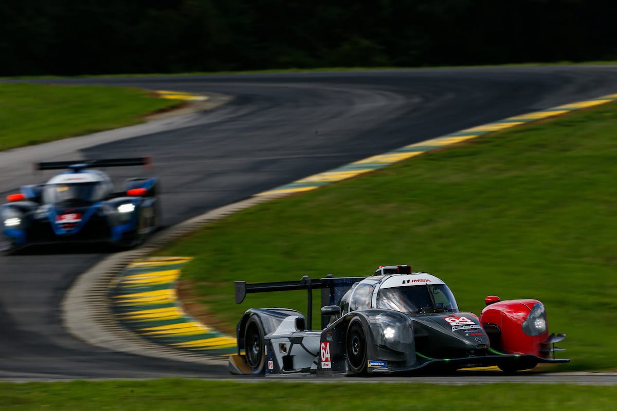 Naveen Rao and Matthew Bell piloted the No. 64 K2R Motorsports Ligier JS P3 to victory in Sunday's IMSA Prototype Challenge event at Virginia Int'l Raceway. (IMSA Photo)