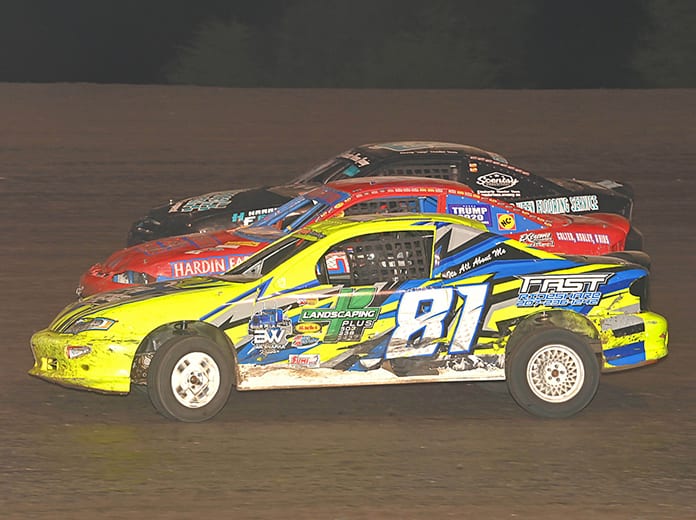 Sport compact drivers will battle for an IMCA Speedway Motors Super Nationals title Tuesday night at Boone Speedway. (Tom Macht Photo)