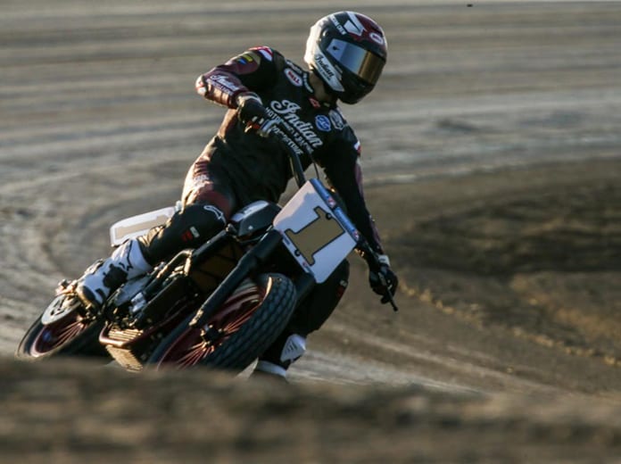 Briar Bauman streaked to another American Flat Track SuperTwins victory Friday night at Devil's Bowl Speedway in Texas.