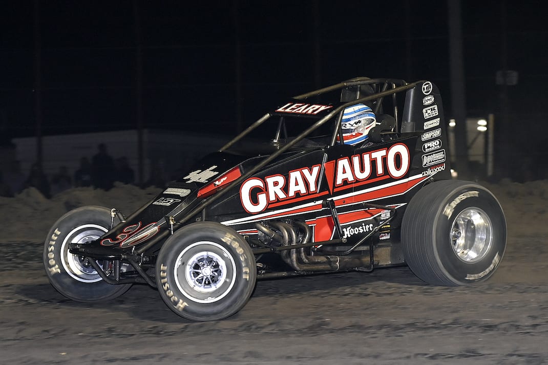 C.J. Leary at Gas City I-69 Speedway. (Mike Campbell photo)
