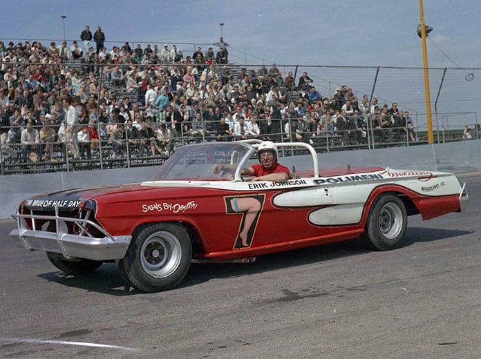 Erik Johnson ready to go at Chicagoland’s O’Hare Stadium in 1963. (Bob Brown Photo)