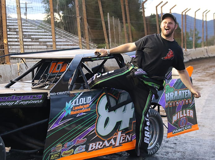 Jorddon Braaten will be among those competing in the Northern sportmod division at the IMCA Speedway Motors Super Nationals fueled by Casey’s at Boone Speedway. (Carole Bryan Photo)