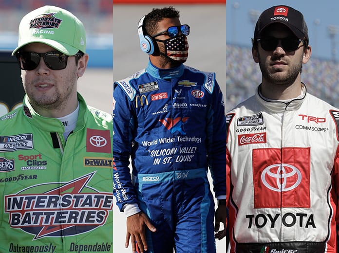 (From left) Erik Jones, Bubba Wallace and Daniel Suarez are all in search of jobs for the 2021 NASCAR Cup Series season. (HHP Photos)