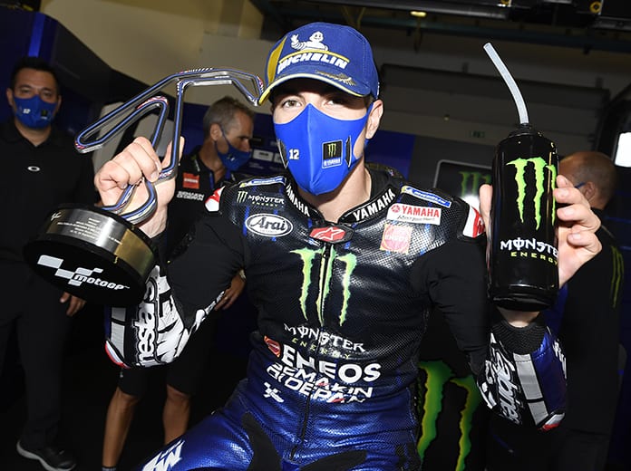 Maverick Viñales earned his first MotoGP win of the season Sunday in Italy. (Yamaha Photo)