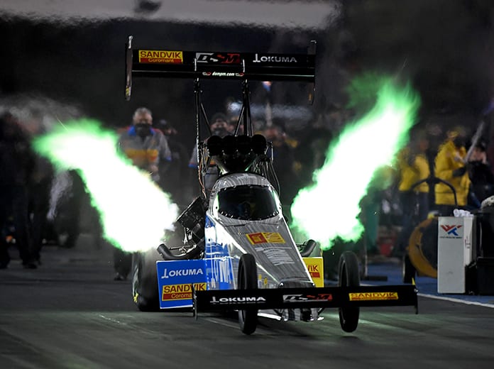 Tony Schumacher claimed his first No. 1 qualifier of the season at World Wide Technology Raceway. (NHRA Photo)