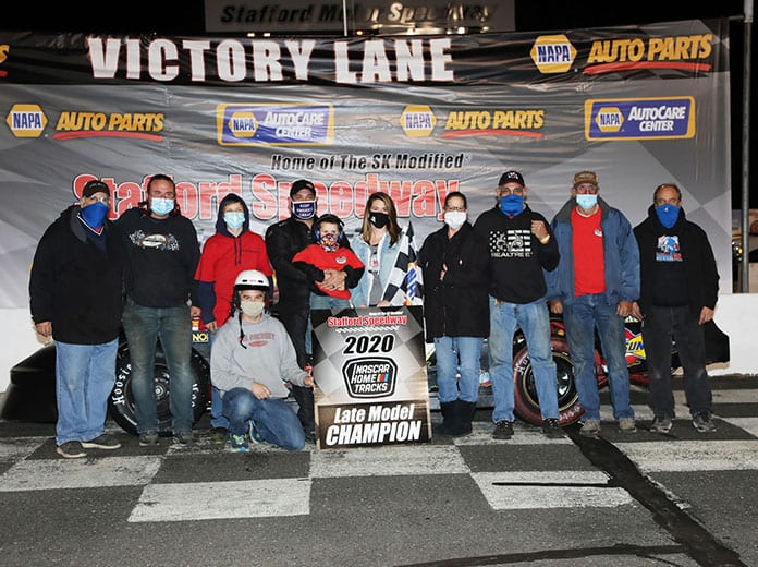 Adam Gray claimed his third championship at Stafford Motor Speedway this year in the late model division.