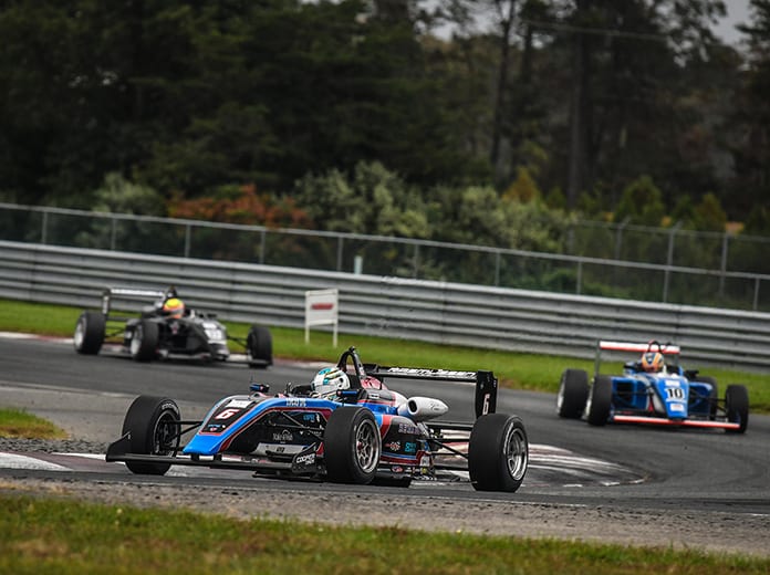 Christian Rasmussen (6) swept a pair of Cooper Tires USF2000 Championship races Sunday at New Jersey Motorsports Park.