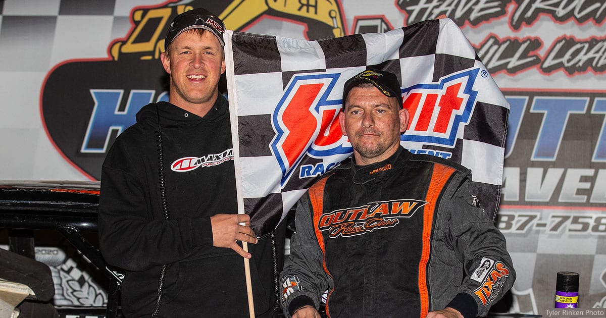 Walter Hamilton in victory lane Friday at RPM Speedway.