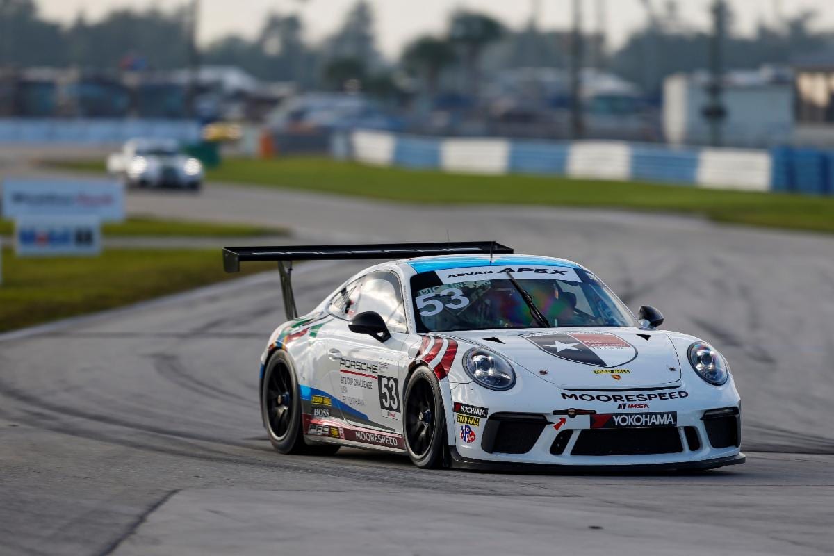 Riley Dickinson led every lap of Friday morning's Porsche GT3 Cup Challenge USA by Yokohama event at Sebring Int'l Raceway.