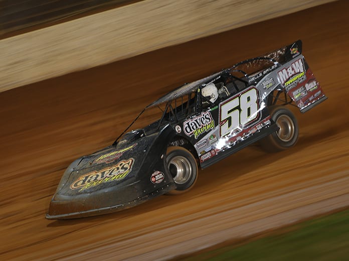 Ross Bailes, shown here earlier this week at The Dirt Track at Charlotte, won Friday's Ultimate Southeast Series event Lancaster Speedway. (Adam Fenwick Photo)