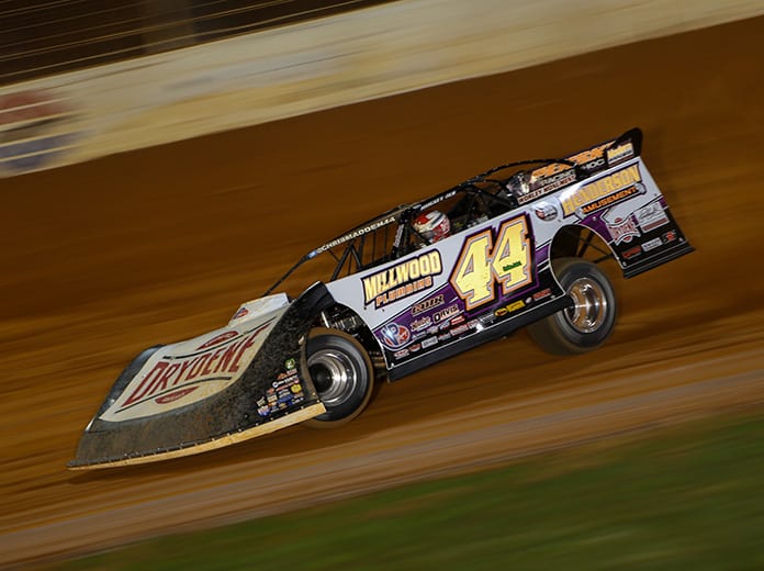 Chris Madden, shown here at The Dirt Track at Charlotte, won Saturday's Cotton Pickin' 100 finale at Magnolia Motor Speedway. (Adam Fenwick Photo)